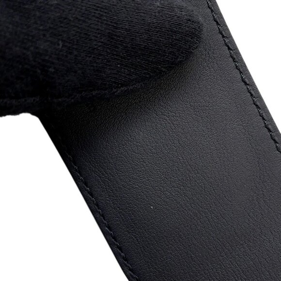 HERMES Bandouliere Size 2"/33.5" Swift Leather/Canvas Blue Indigo/Blue Saphir - Picture 10 of 11